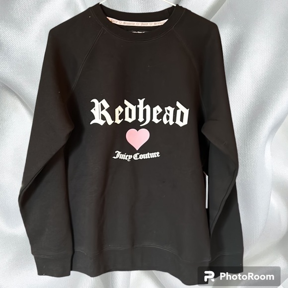 BRUNETTE THE LABEL X JUICY COUTURE the REDHEAD classic sweatshirt small/medium - Picture 1 of 12